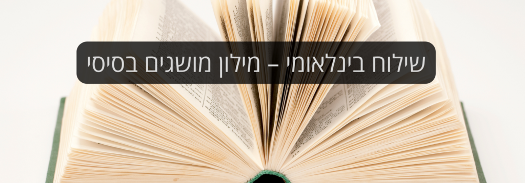 שילוח בינלאומי – מילון מושגים בסיסי