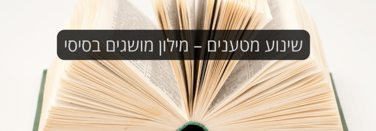 שינוע מטענים – מילון מושגים בסיסי
