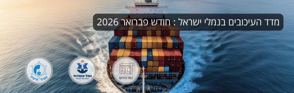מדד העיכובים של UnitedXP | פברואר 2026 – תחזית תפעולית לנמלי ישראל