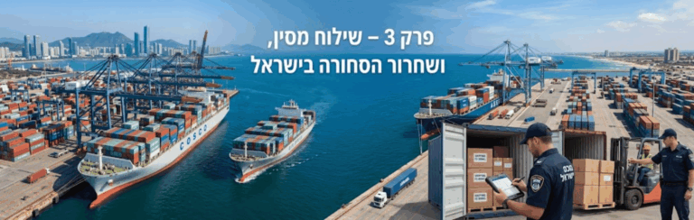 יבוא מסין פרק 3 – שילוח מסין, מכס ושחרור סחורה בישראל לעסקים